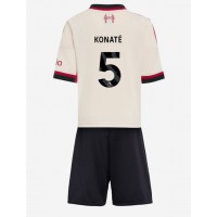 Stroje piłkarskie Liverpool Ibrahima Konate #5 Koszulka Wyjazdowej dla dzieci 2025-26 Krótki Rękaw (+ szorty)